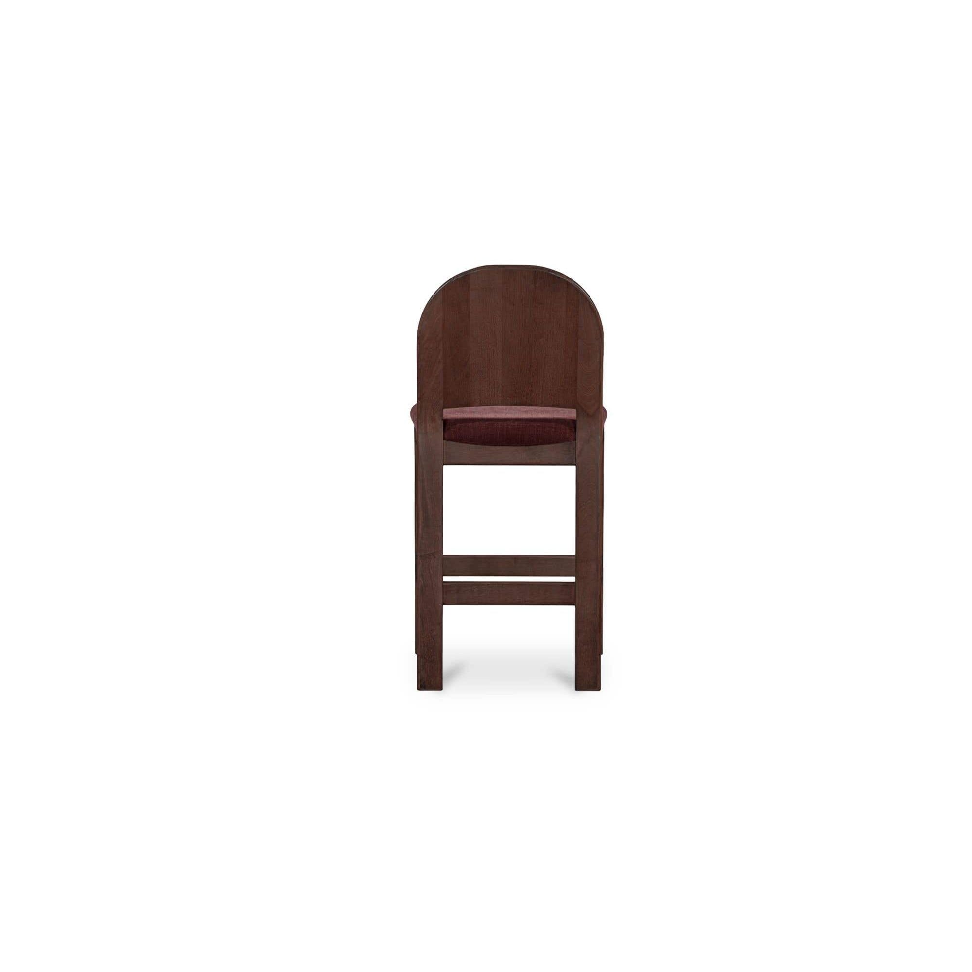 Modern Upholstered Wood Armless Counter Stool with Cushion for Dining Room