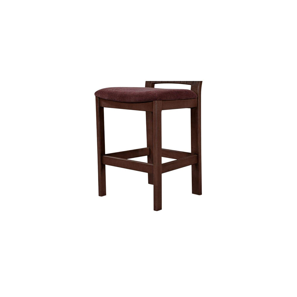 Tabouret de comptoir sans bras en bois rembourré moderne avec coussin pour salle à manger