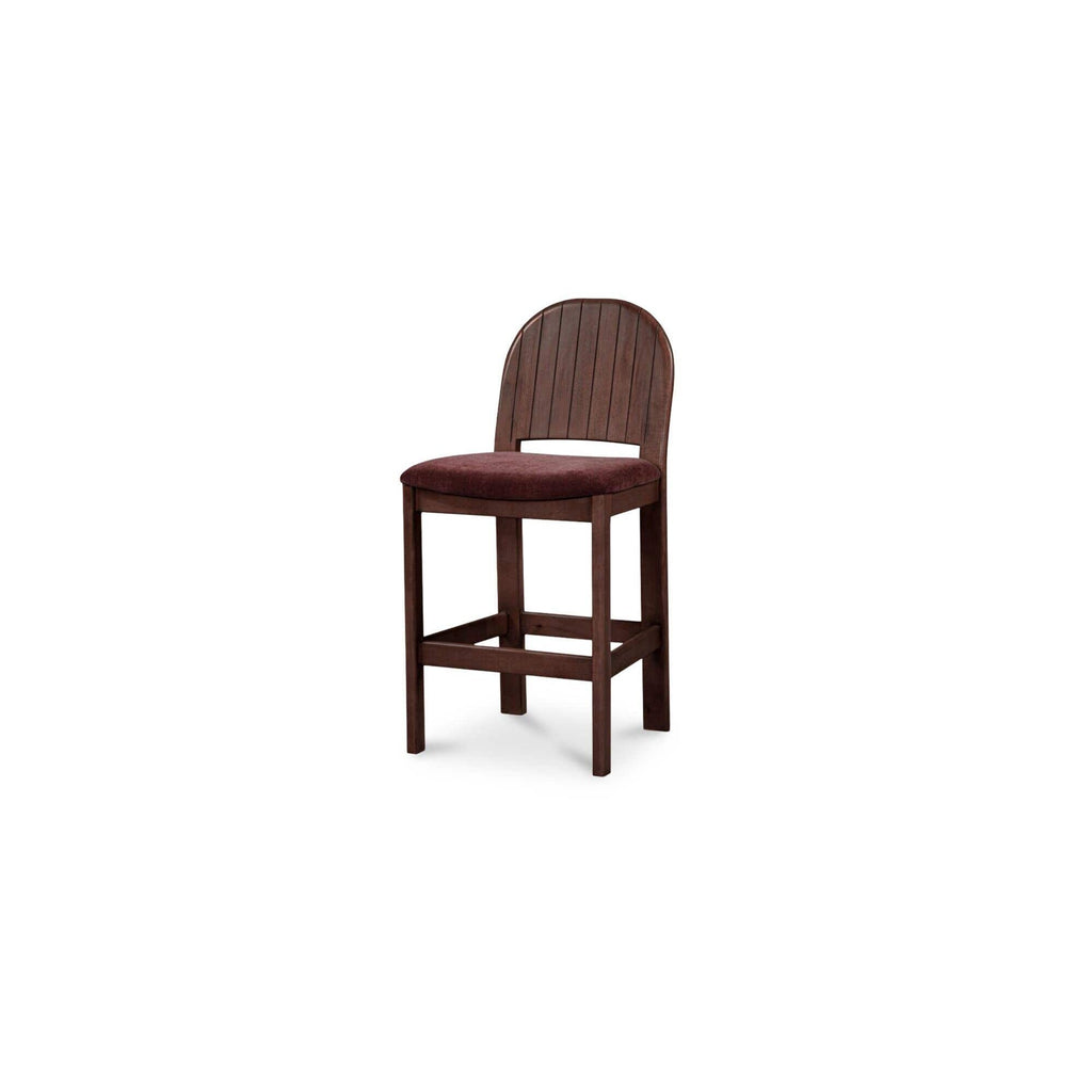 Tabouret de comptoir sans bras en bois rembourré moderne avec coussin pour salle à manger