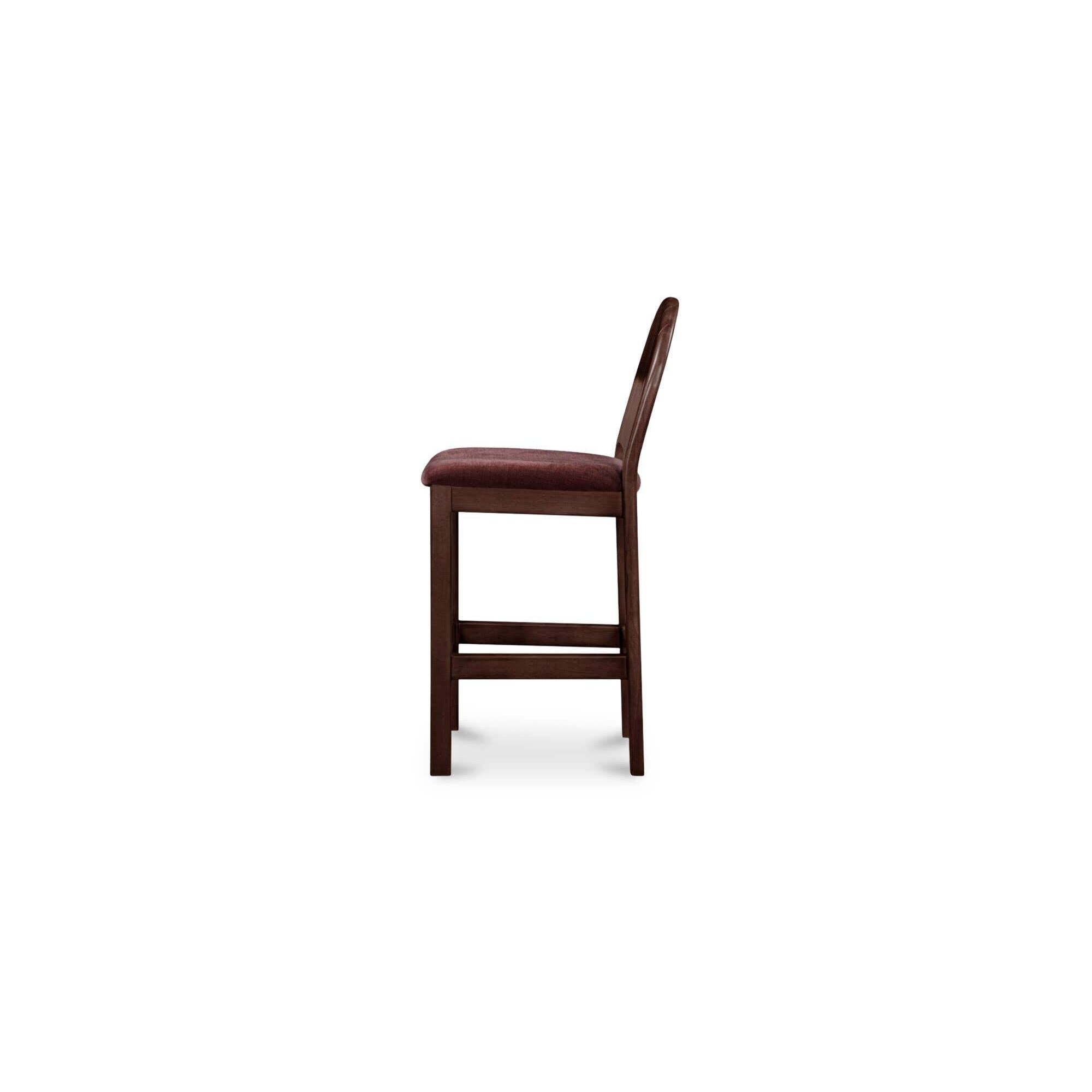 Modern Upholstered Wood Armless Counter Stool with Cushion for Dining Room