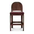 Tabouret de comptoir sans bras en bois rembourré moderne avec coussin pour salle à manger