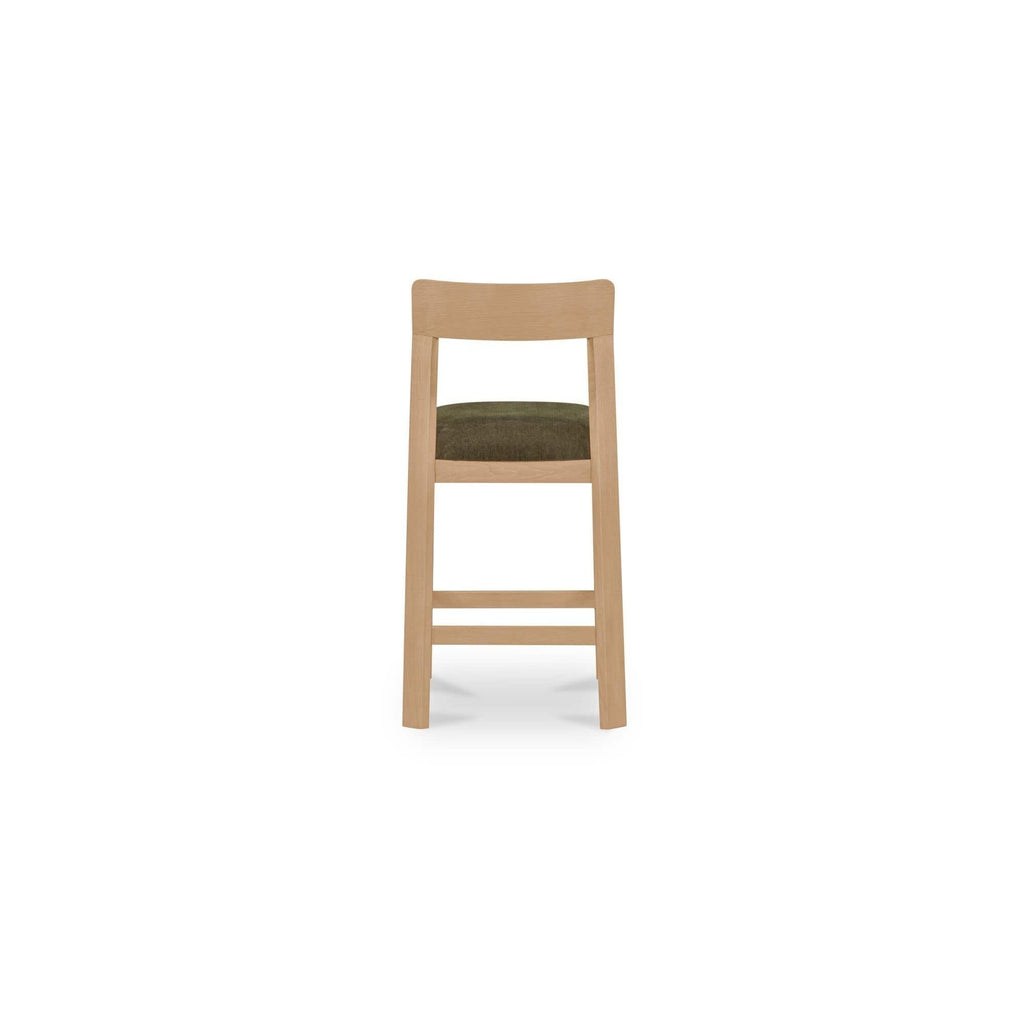Tabouret de comptoir moderne en bois capitonné avec coussin d'assise pour salle à manger