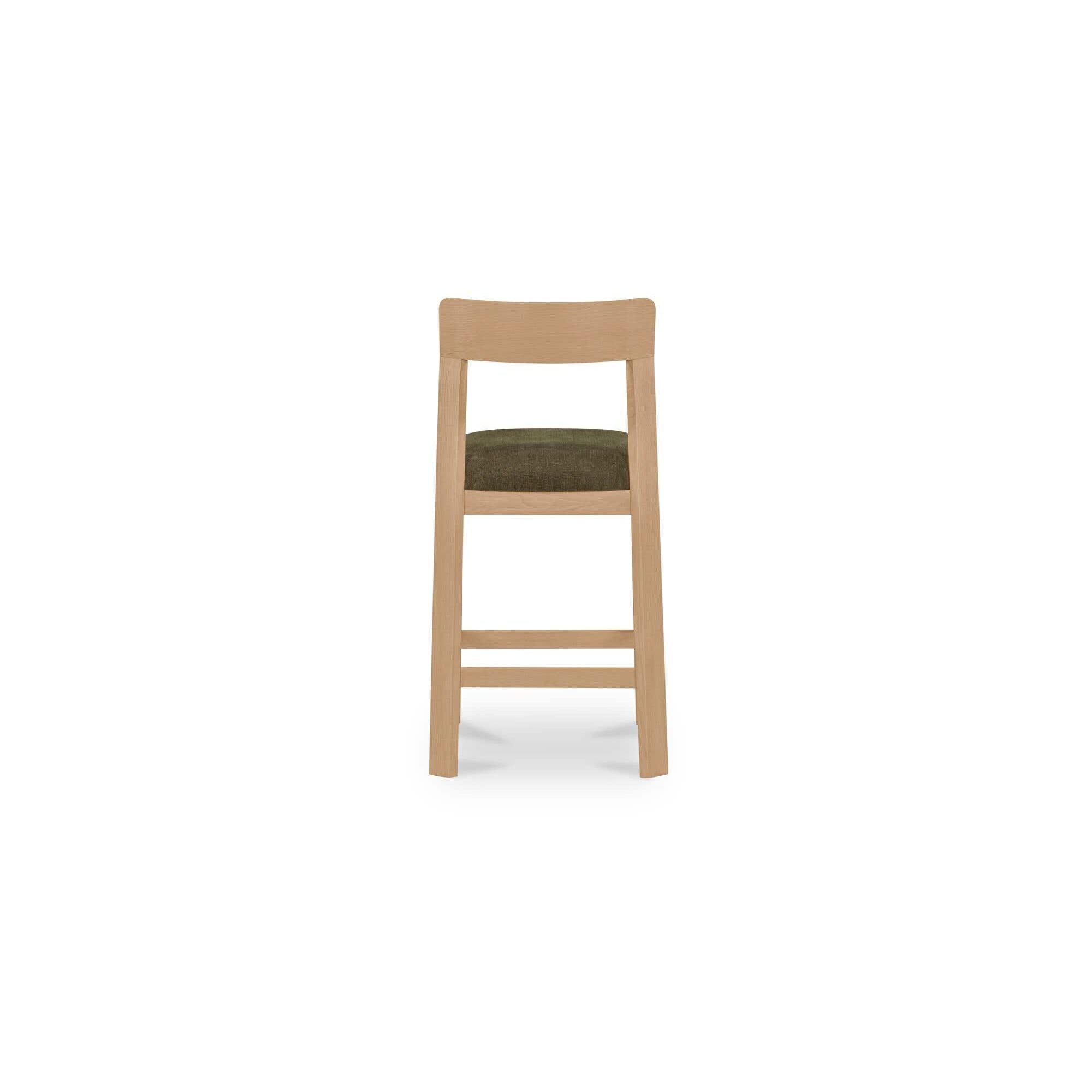 Tabouret de comptoir moderne en bois capitonné avec coussin d'assise pour salle à manger