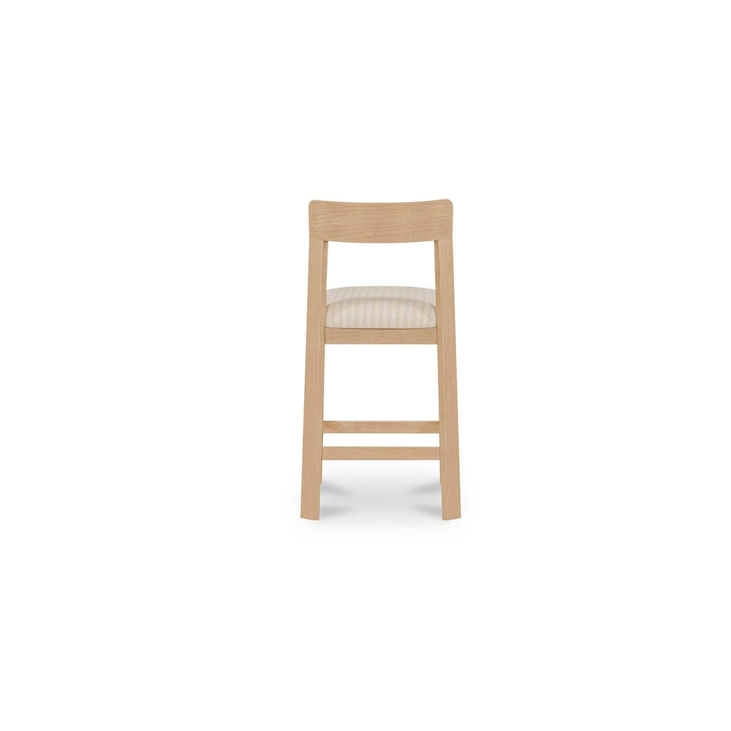 Tabouret de comptoir moderne en bois capitonné avec coussin d'assise pour salle à manger