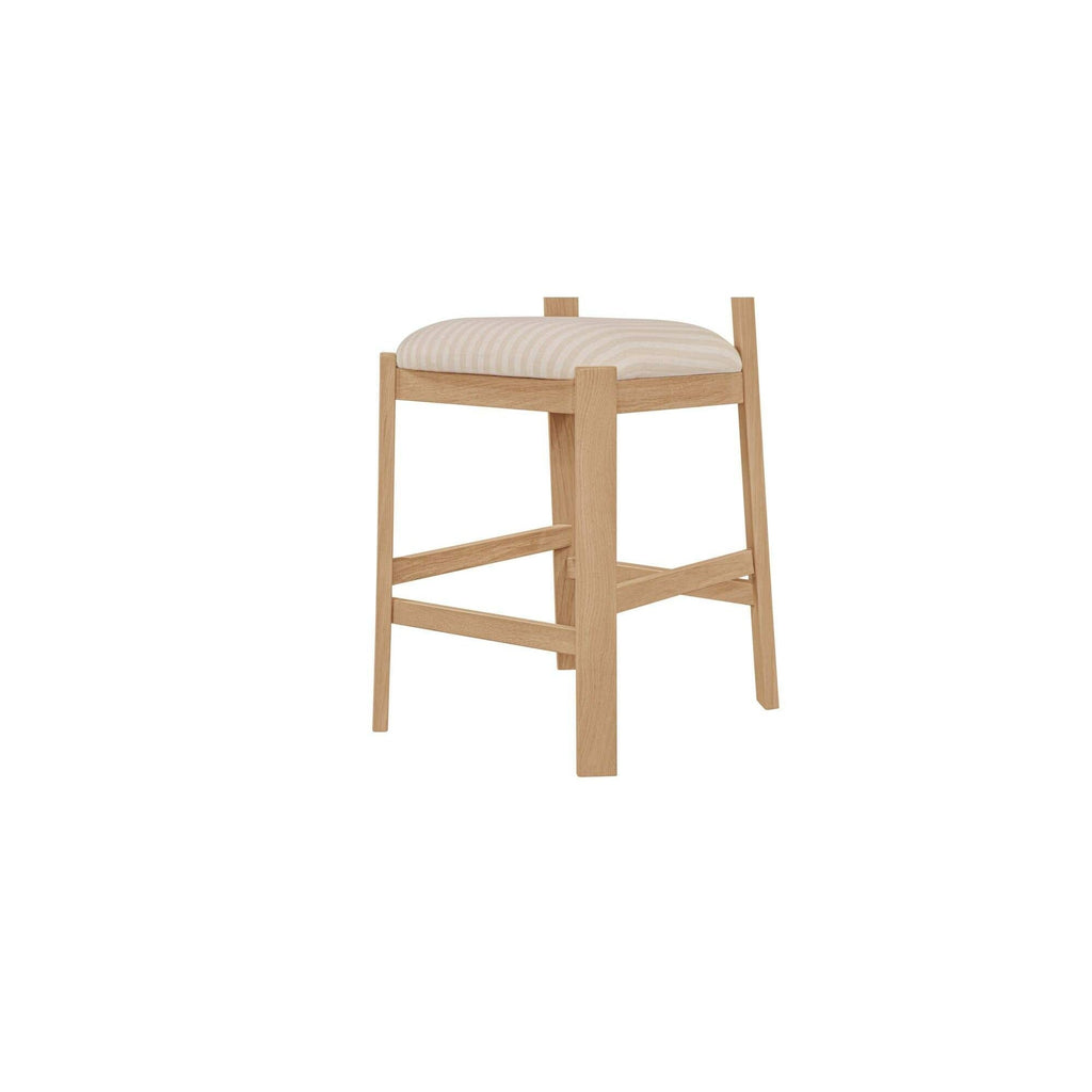 Tabouret de comptoir moderne en bois capitonné avec coussin d'assise pour salle à manger