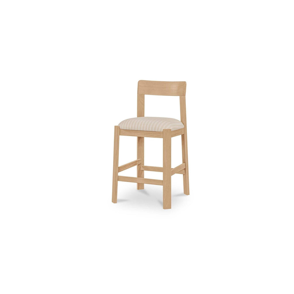 Tabouret de comptoir moderne en bois capitonné avec coussin d'assise pour salle à manger
