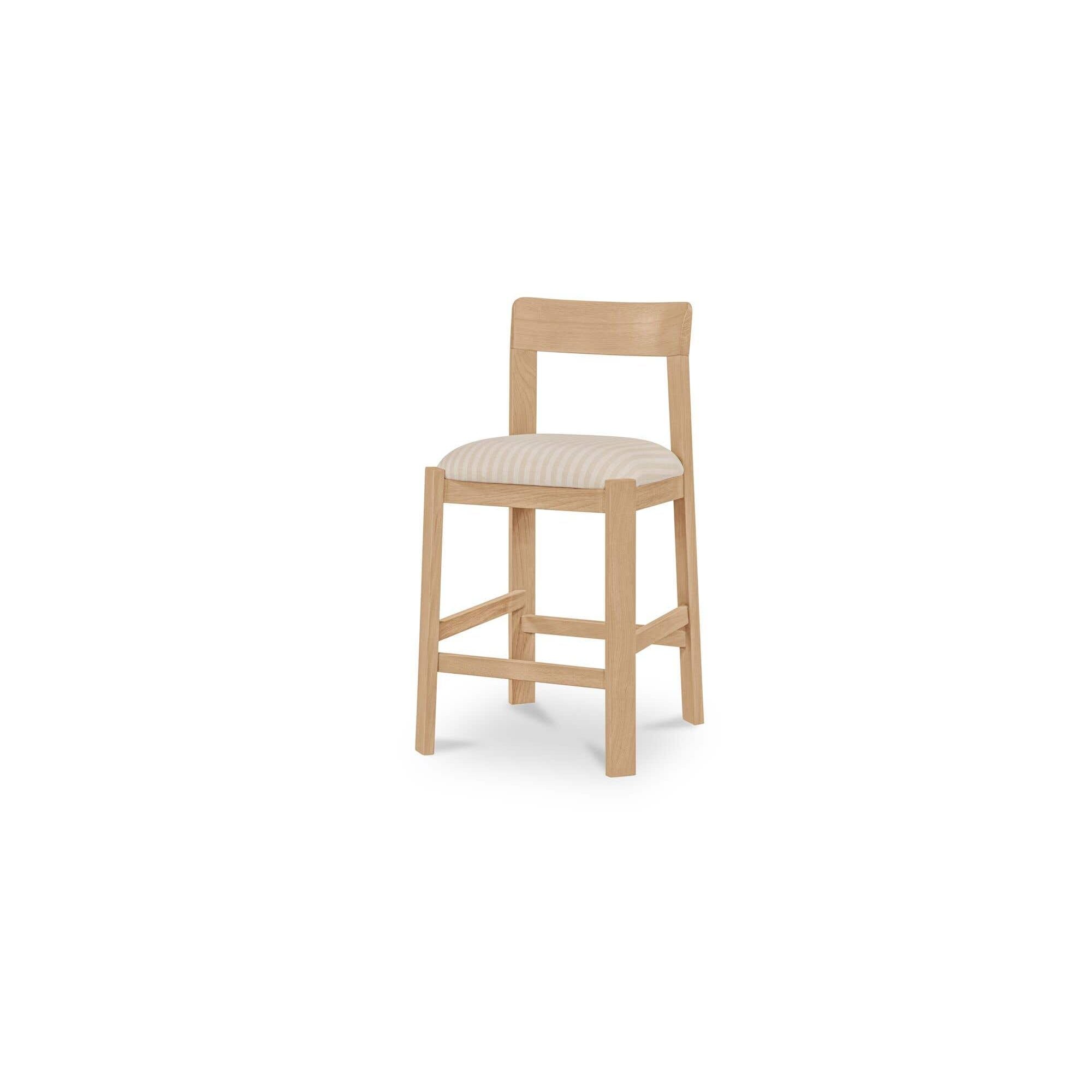 Tabouret de comptoir moderne en bois capitonné avec coussin d'assise pour salle à manger