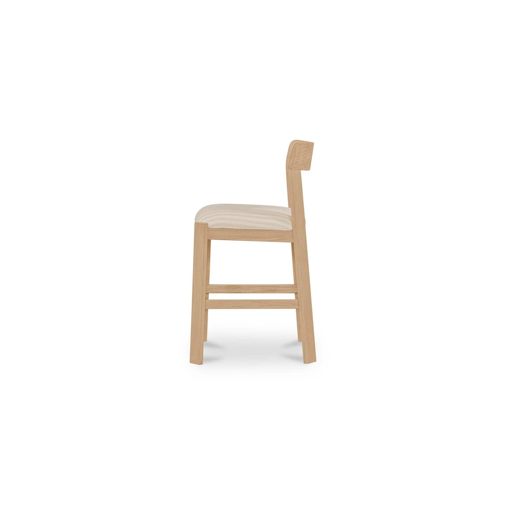 Tabouret de comptoir moderne en bois capitonné avec coussin d'assise pour salle à manger