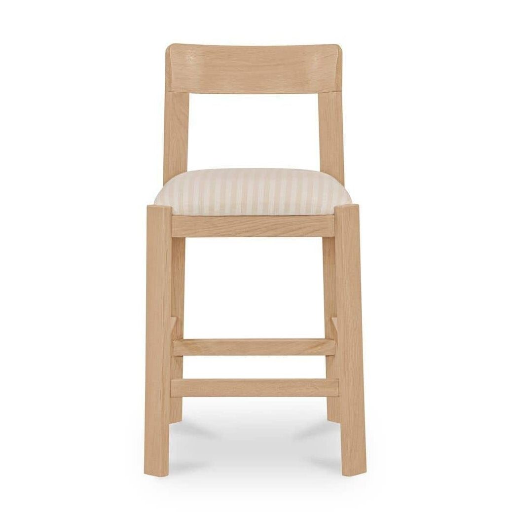 Modern Upholstered Wood Counter Stool with Cushion Seat for Dining Room