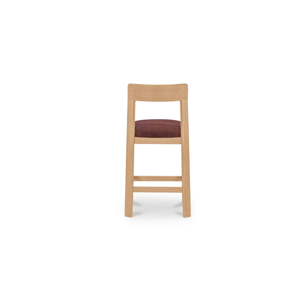 Tabouret de comptoir moderne en bois capitonné avec coussin d'assise pour salle à manger