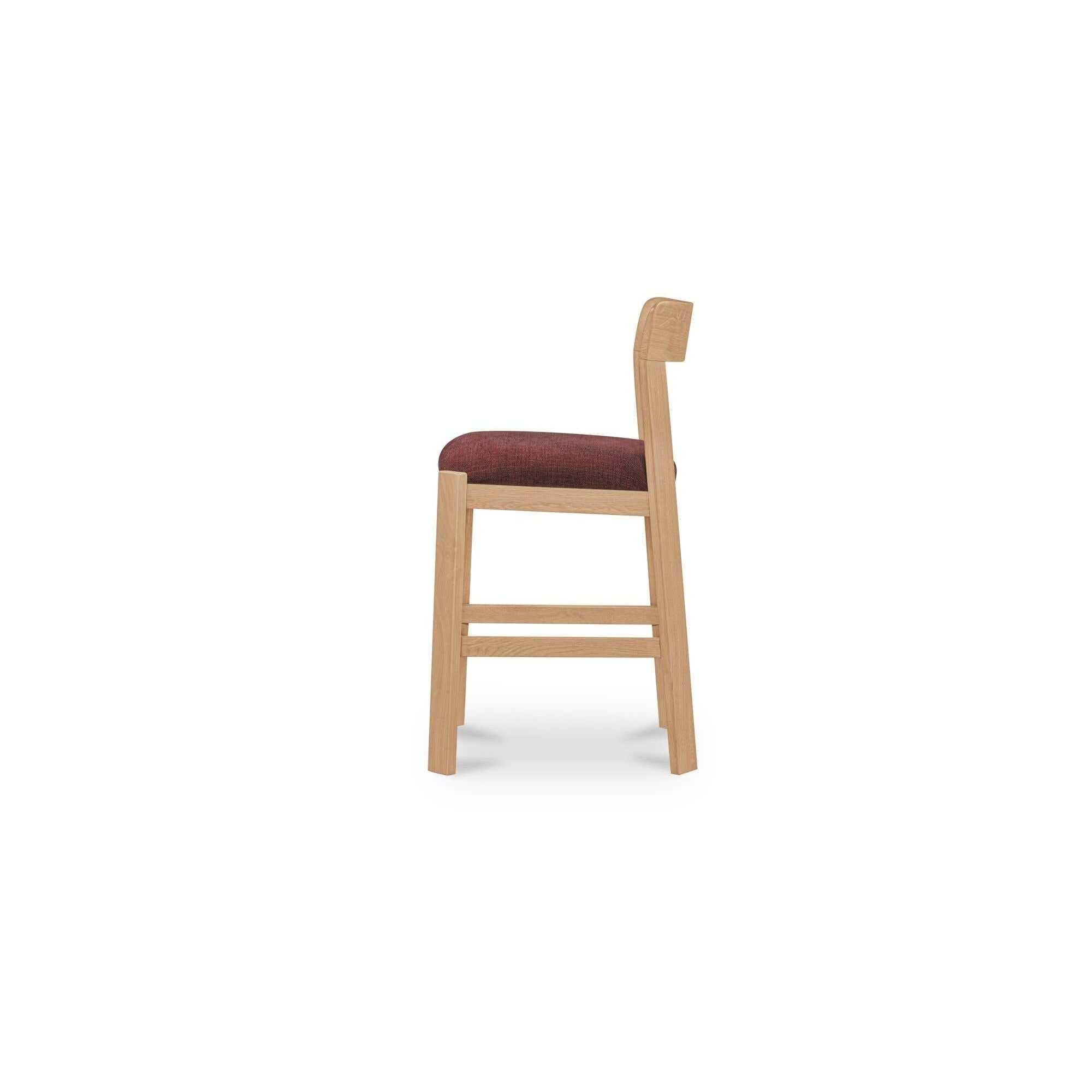 Modern Upholstered Wood Counter Stool with Cushion Seat for Dining Room