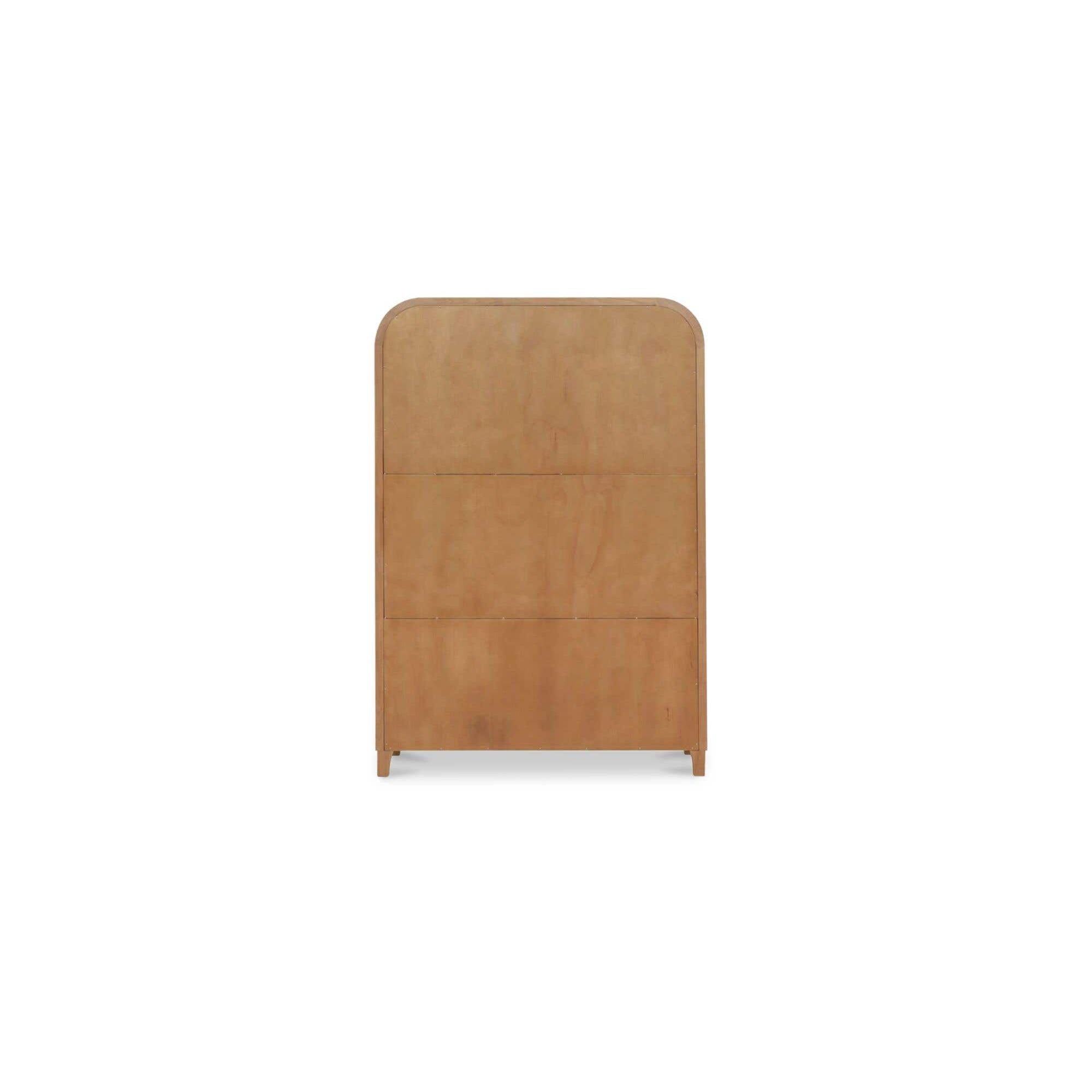 Meuble vitrine en bois naturel et verre avec étagère ouverte pour salon