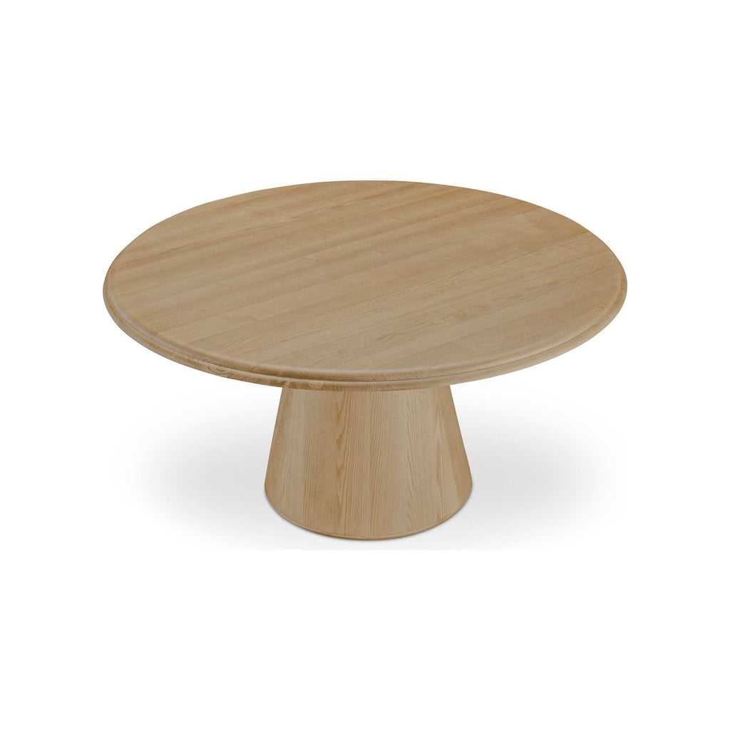 Table à manger en bois massif naturel avec bords organiques pour salle à manger