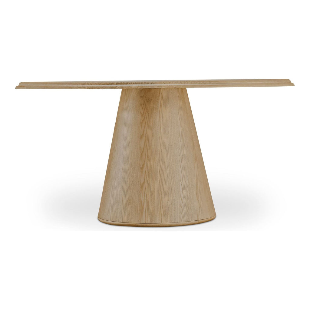 Table à manger en bois massif naturel avec bords organiques pour salle à manger