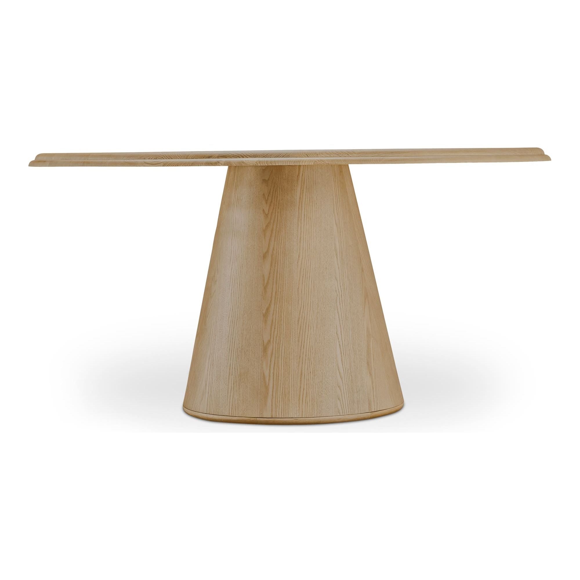 Table à manger en bois massif naturel avec bords organiques pour salle à manger