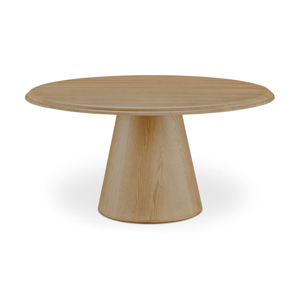 Table à manger en bois massif naturel avec bords organiques pour salle à manger