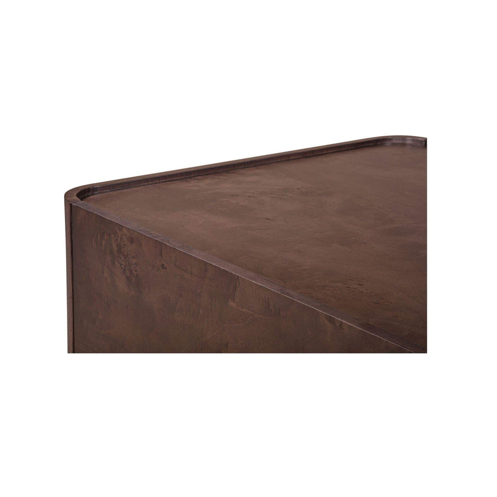Table basse moderne en bois et métal avec étagère inférieure pour salon