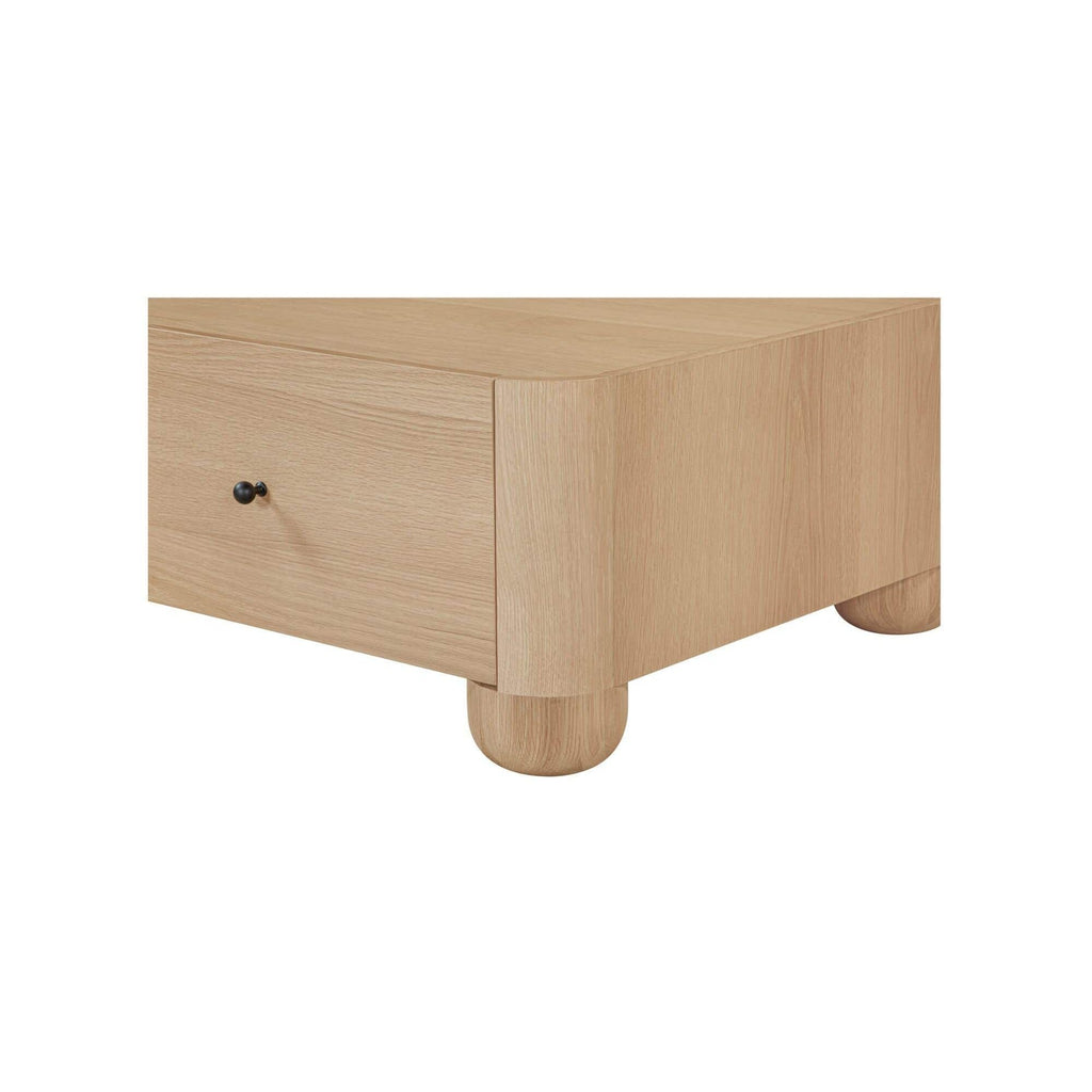 Table basse moderne en bois et métal avec étagère inférieure pour salon