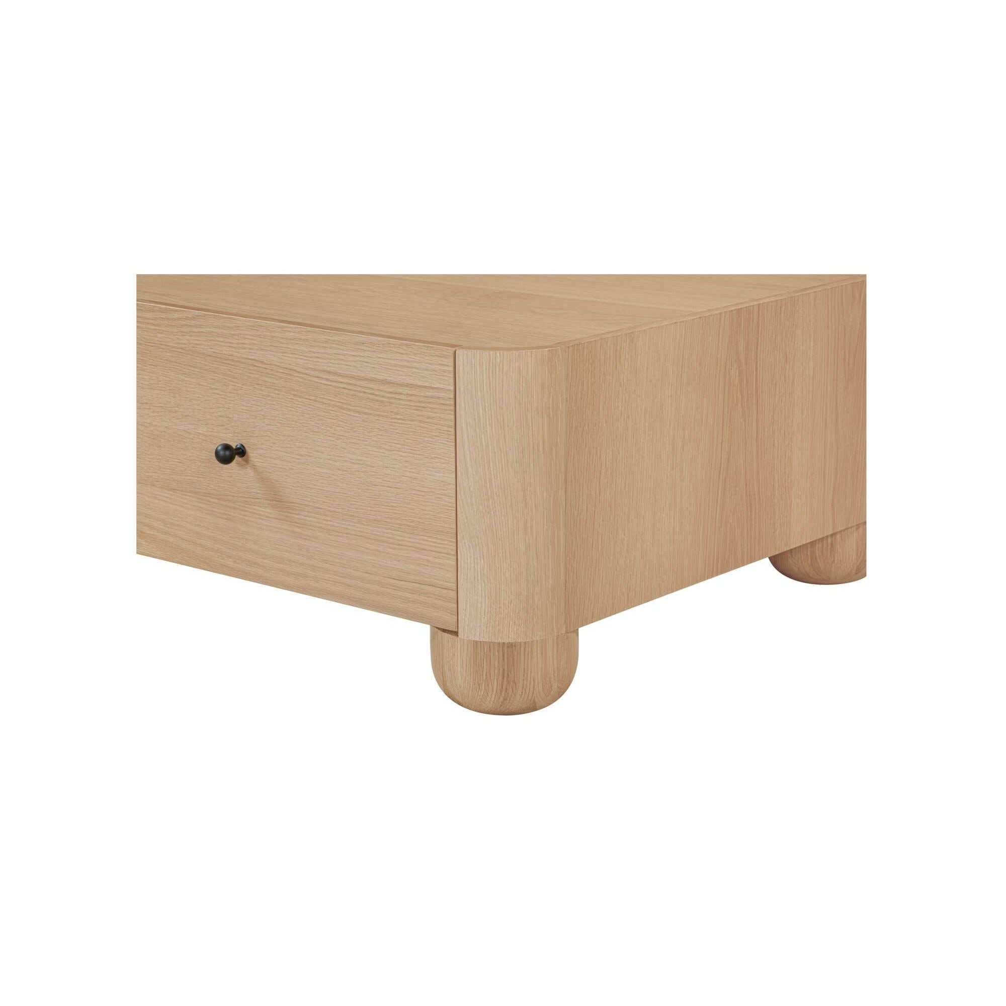 Table basse moderne en bois et métal avec étagère inférieure pour salon