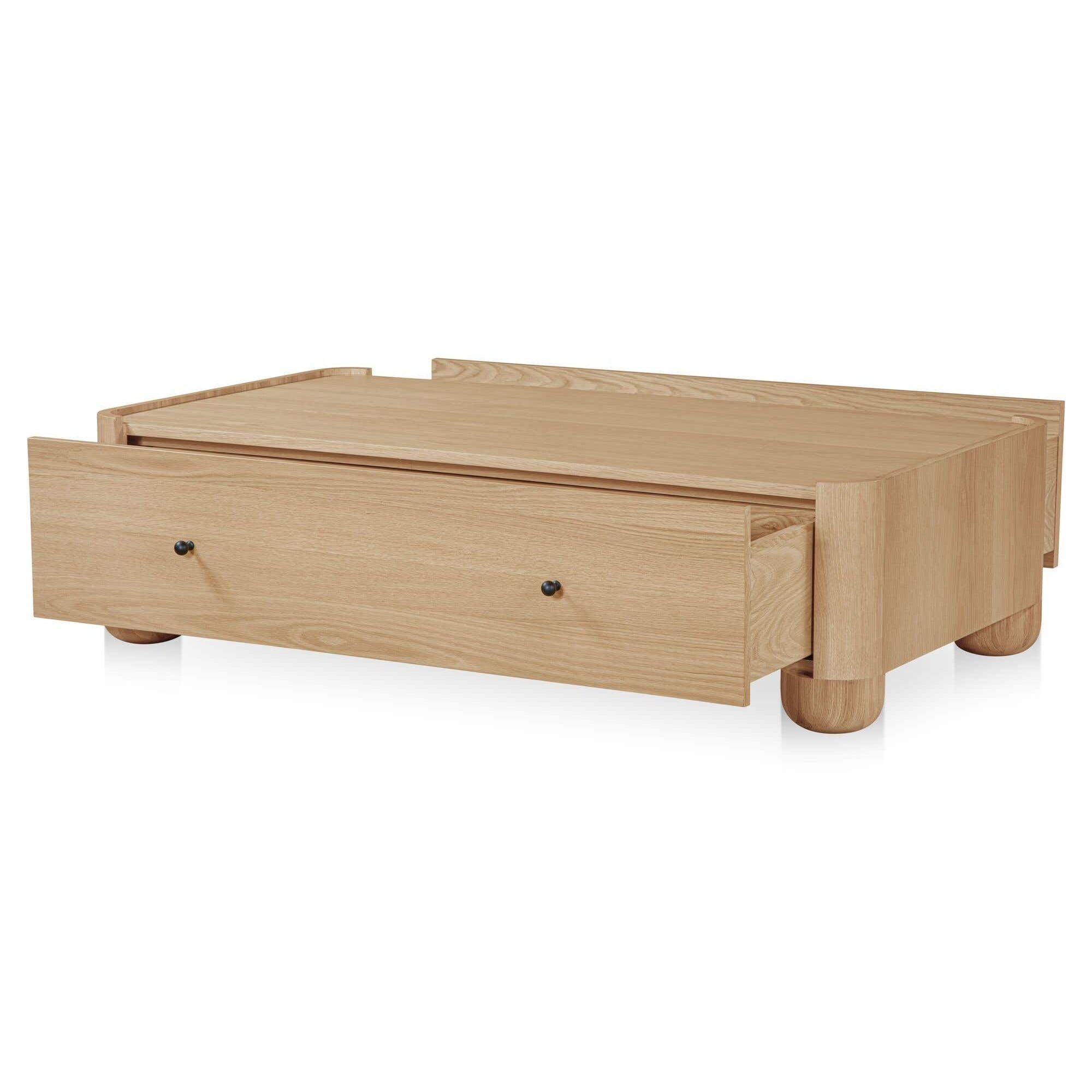 Table basse moderne en bois et métal avec étagère inférieure pour salon