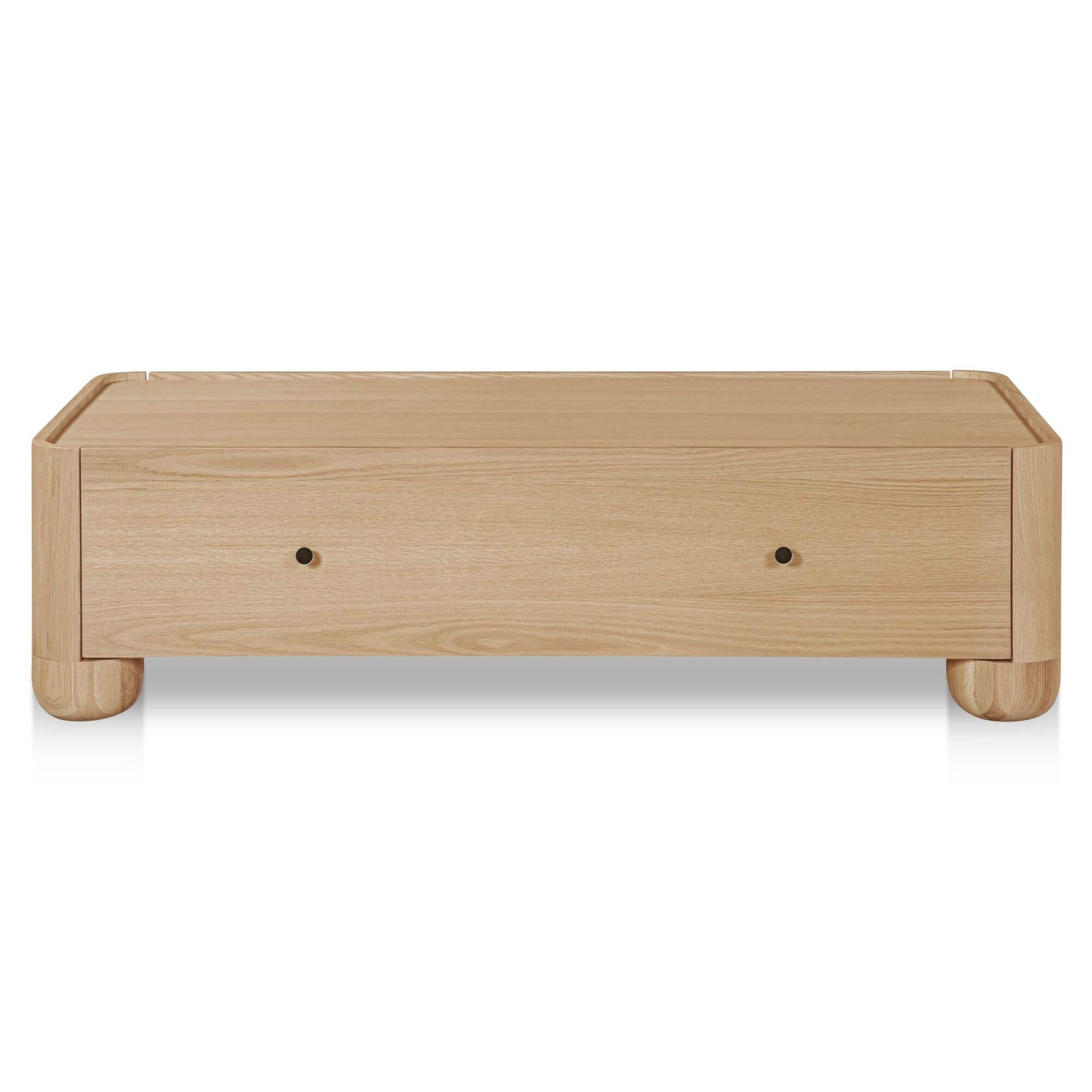 Table basse moderne en bois et métal avec étagère inférieure pour salon