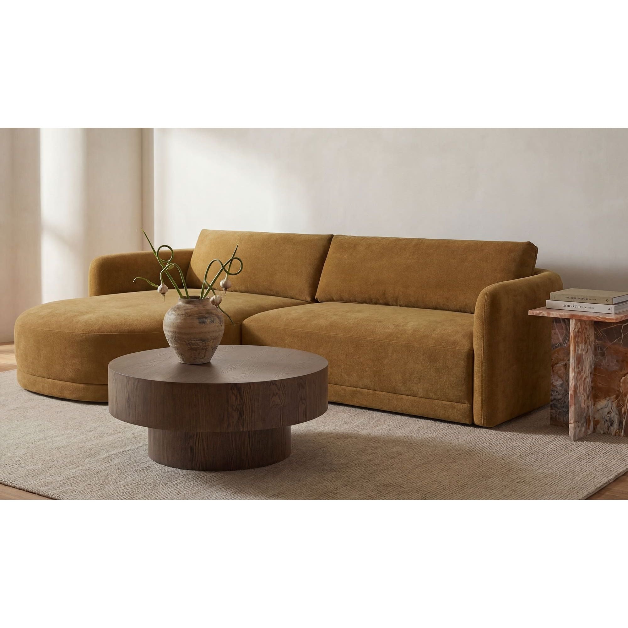 Table basse moderne en bois et métal avec étagère de rangement ouverte pour salon