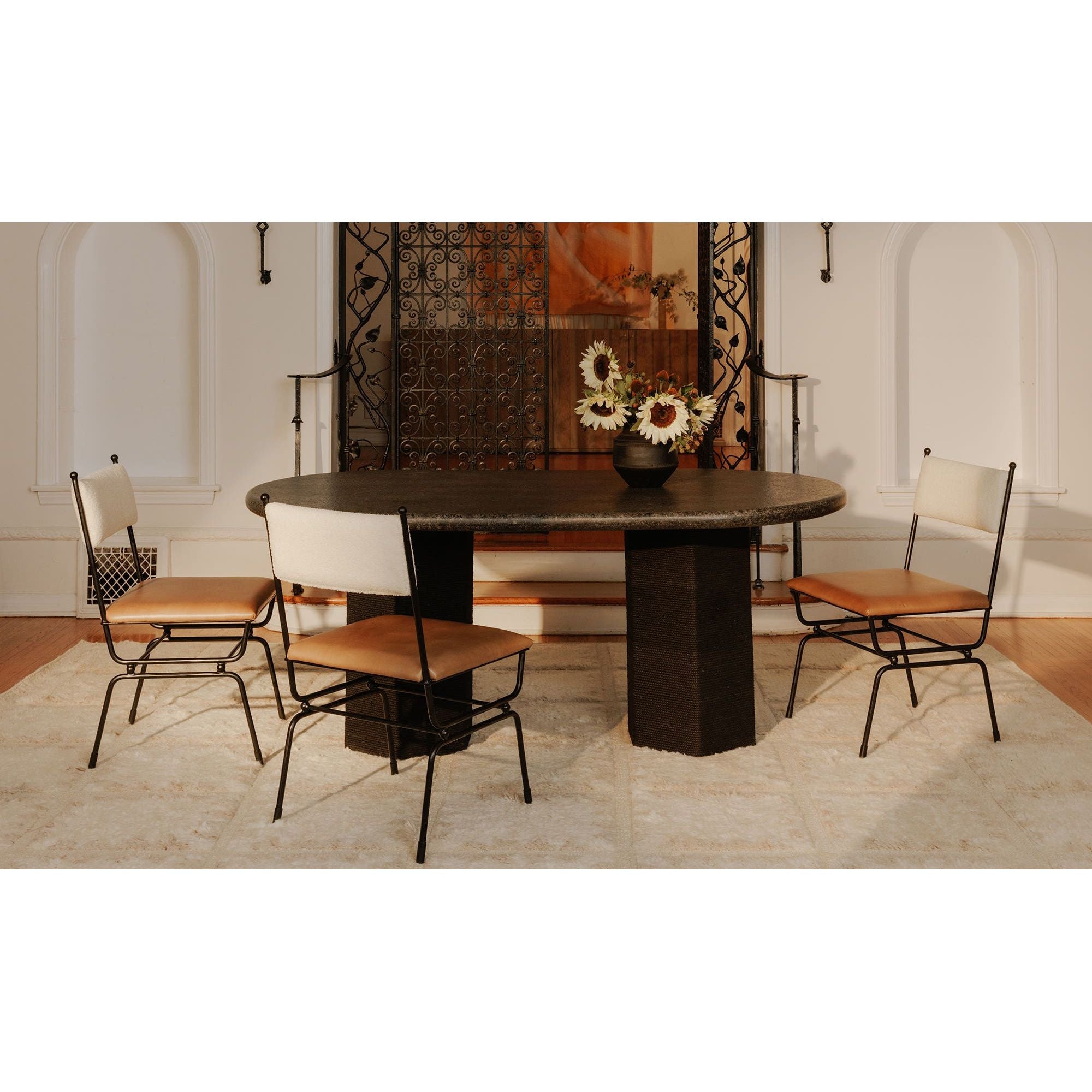 Contemporary Wood Dining Table with Tailored Joinery Base for Dining Room