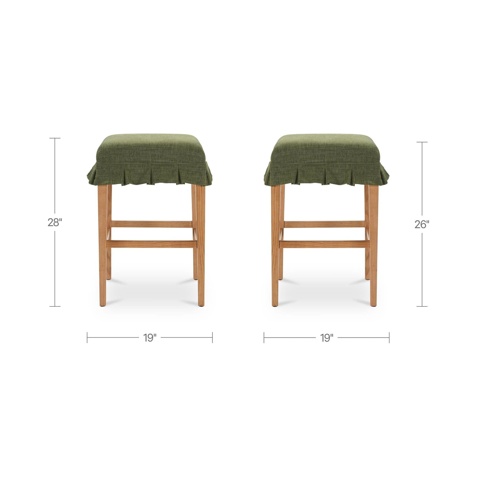 Tabouret de comptoir moderne en bois rembourré avec coussin pour salle à manger
