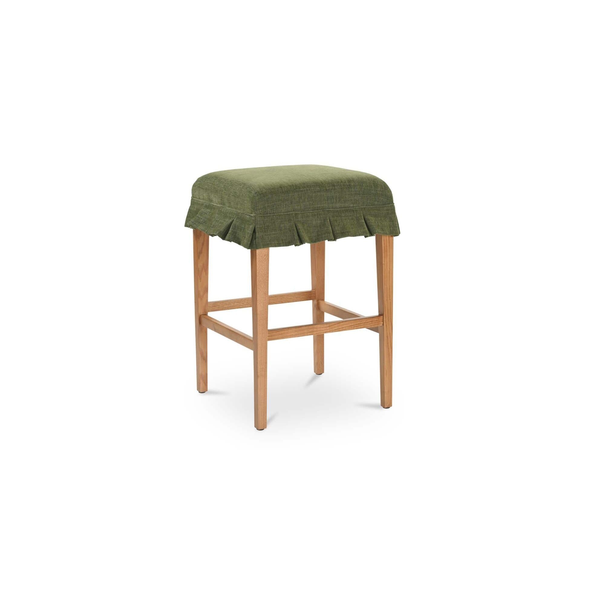 Tabouret de comptoir moderne en bois rembourré avec coussin pour salle à manger