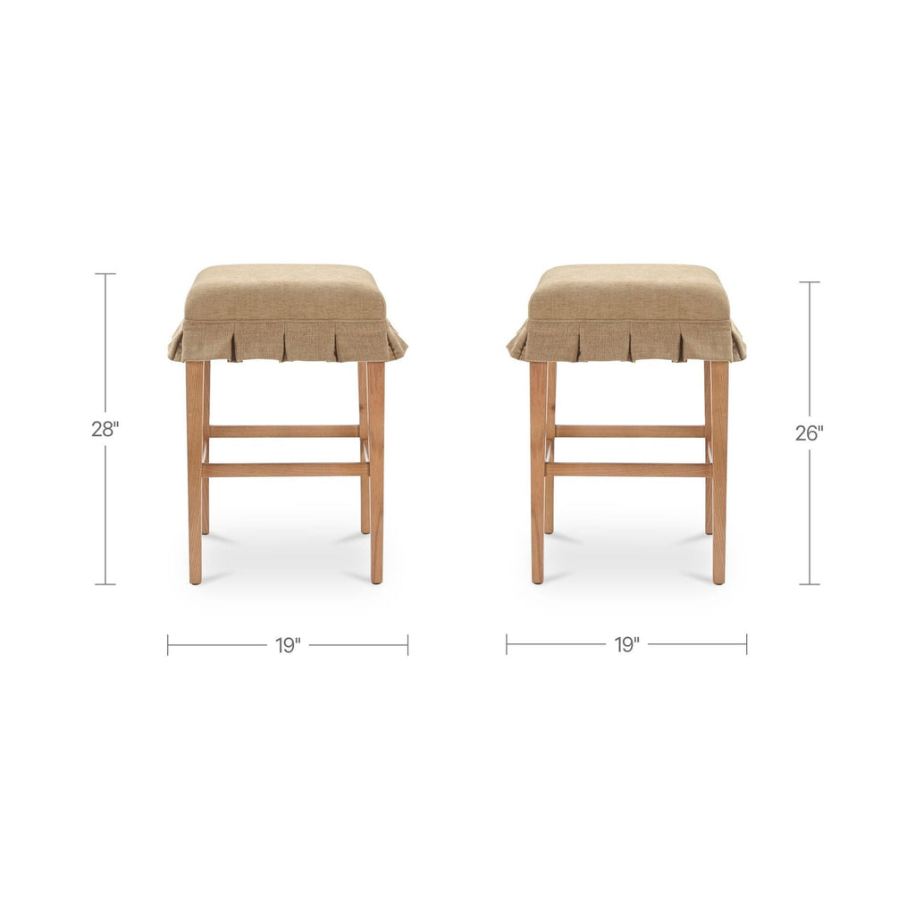 Tabouret de comptoir moderne en bois rembourré avec coussin pour salle à manger