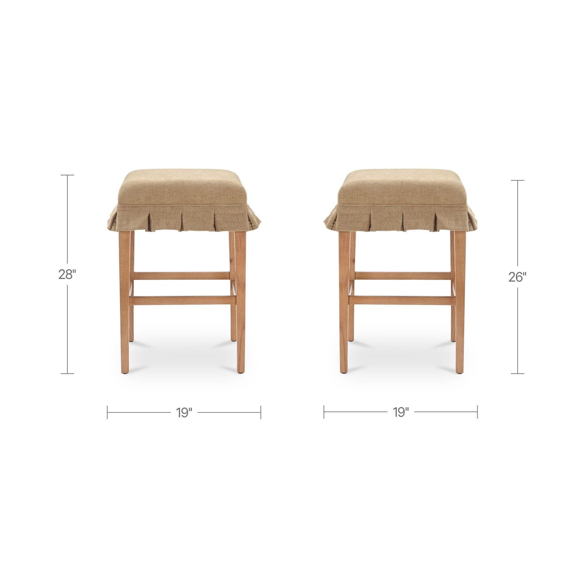 Tabouret de comptoir moderne en bois rembourré avec coussin pour salle à manger