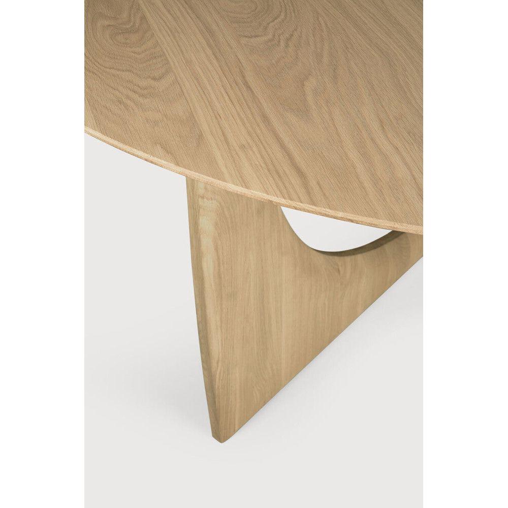 Table à Manger Ronde en Bois et Métal Moderne avec Piètement Géométrique pour Salle à Manger