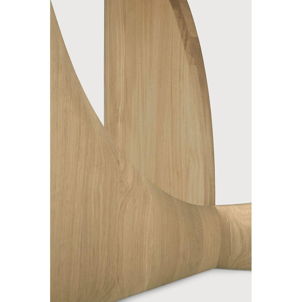 Table à Manger Ronde en Bois et Métal Moderne avec Piètement Géométrique pour Salle à Manger