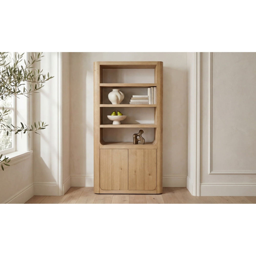 Meuble haut en bois moderne avec passe-câbles et étagère pour bureau à domicile