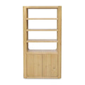 Meuble haut en bois moderne avec passe-câbles et étagère pour bureau à domicile