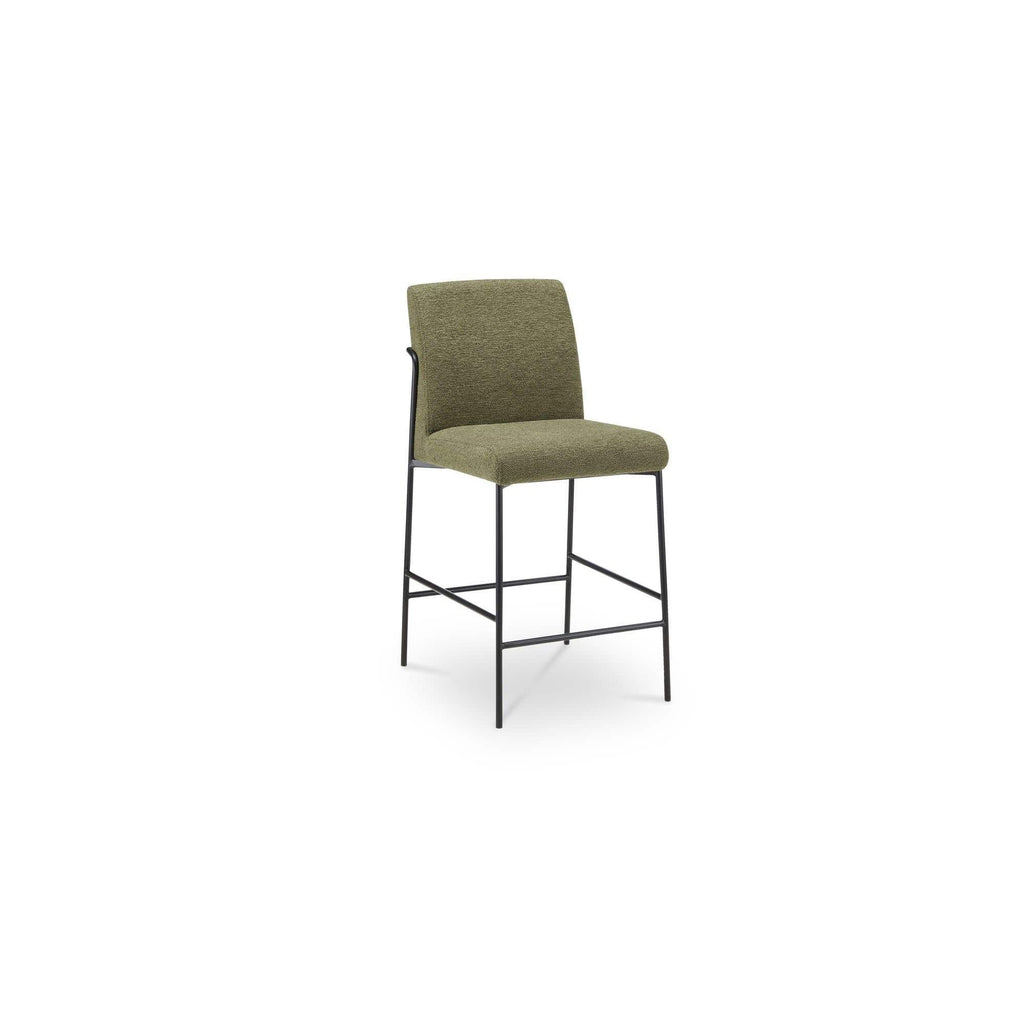 Tabouret de comptoir moderne en métal rembourré avec coussin et accoudoirs pour salle à manger