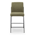 Tabouret de comptoir moderne en métal rembourré avec coussin et accoudoirs pour salle à manger