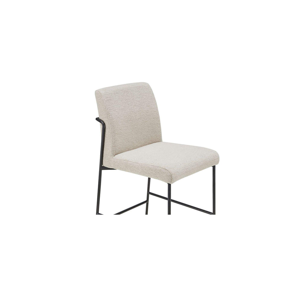 Tabouret de comptoir moderne en métal rembourré avec coussin et accoudoirs pour salle à manger