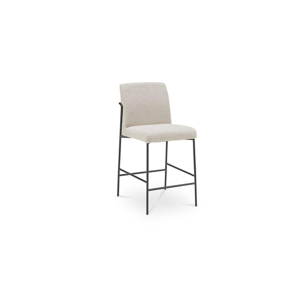 Tabouret de comptoir moderne en métal rembourré avec coussin et accoudoirs pour salle à manger