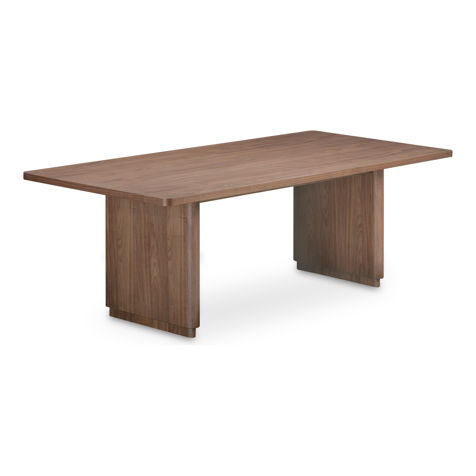 Modern Wood Round Dining Table with Angled Leg Base for Dining Room