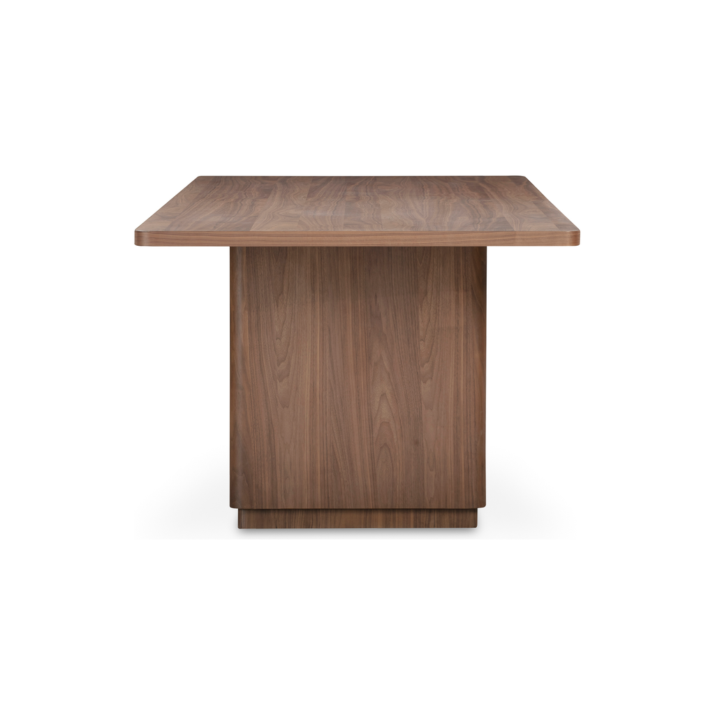 Table à manger ronde moderne en bois avec piètement à pieds inclinés pour salle à manger