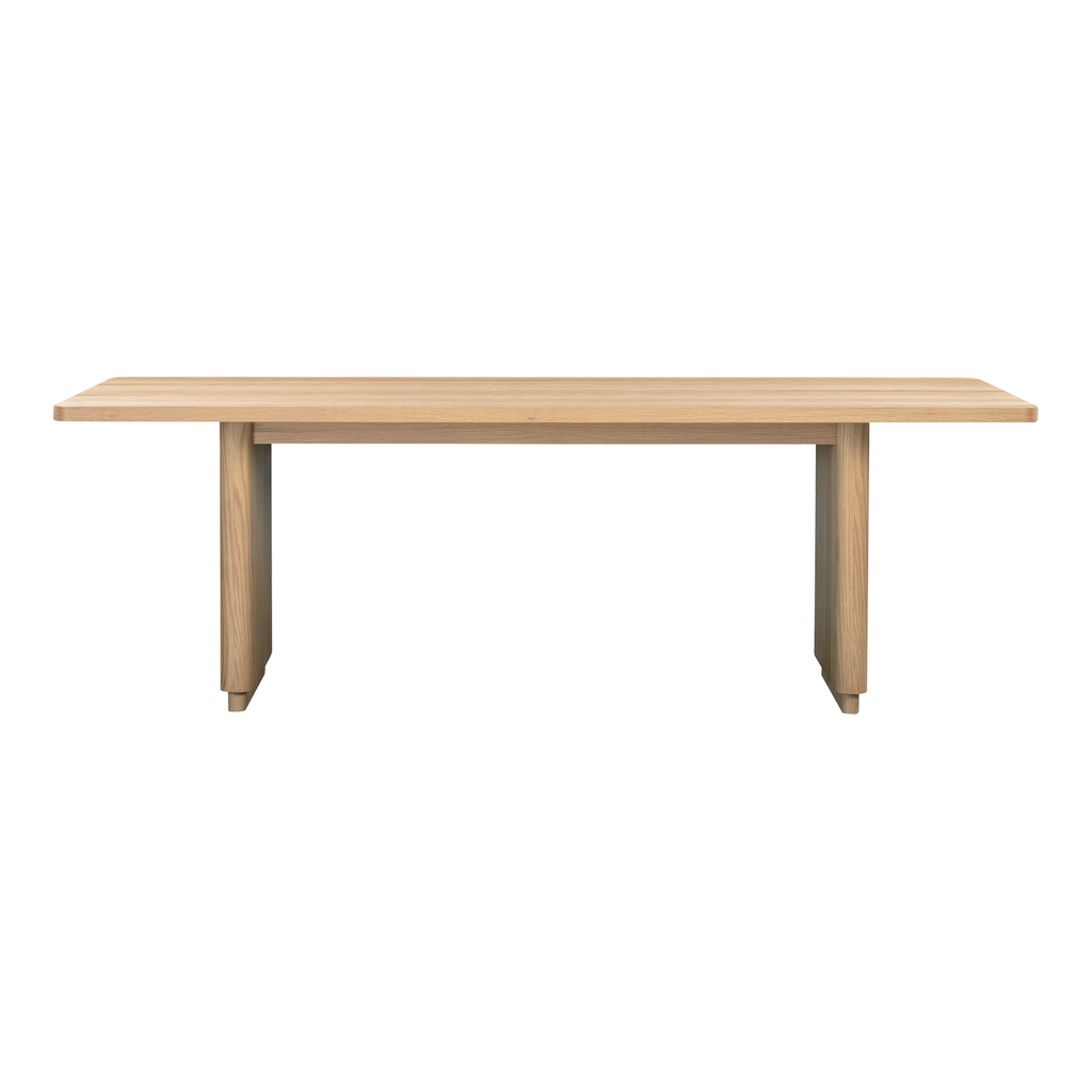 Table à manger ronde moderne en bois avec piètement à pieds inclinés pour salle à manger